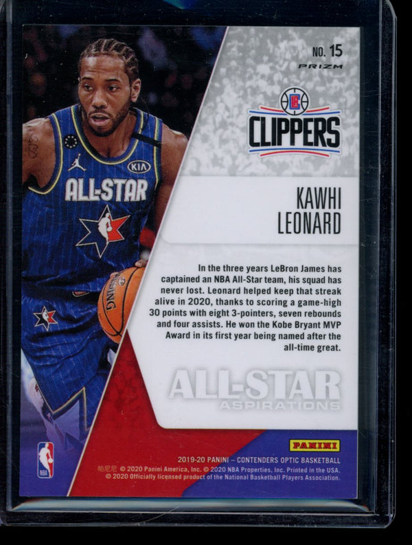 Kawhi Leonard 2019-20 Panini Contenders Optic All Star Aspirations Holo