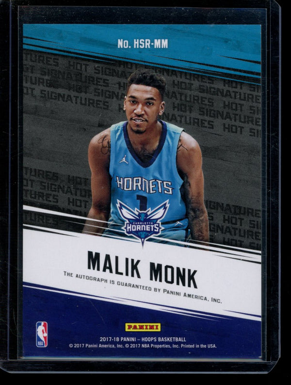 Malik Monk 2017-18 Panini Hoops Hot signatures  RC 23/25