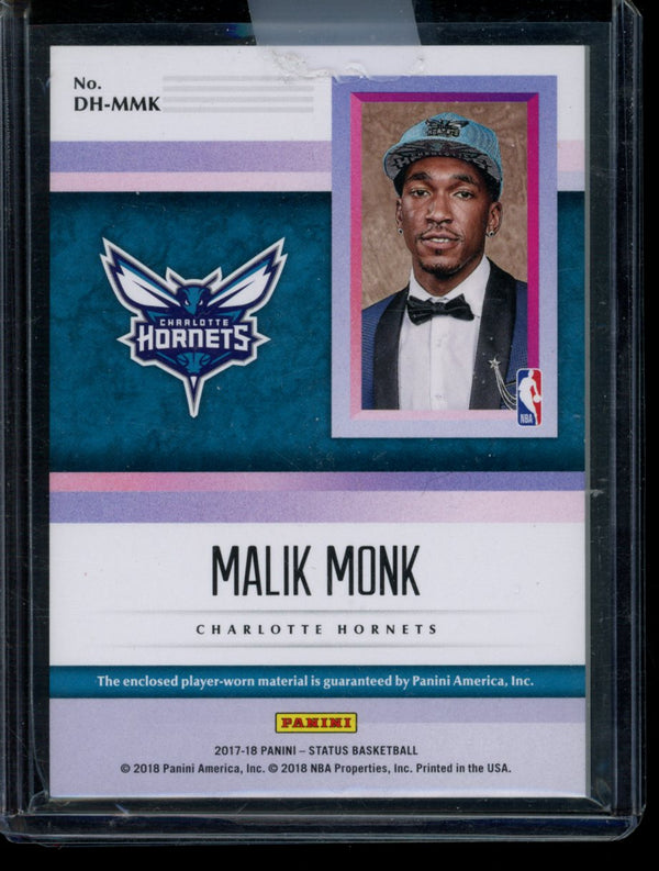 Malik Monk 2017-18 Panini Status Draft Night Hats Prime RC 11/25