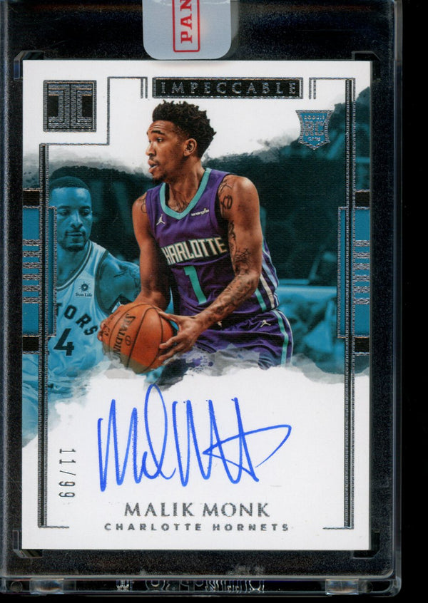 Malik Monk 2017-18 Panini Impeccable Impeccable Auto RC 11/99