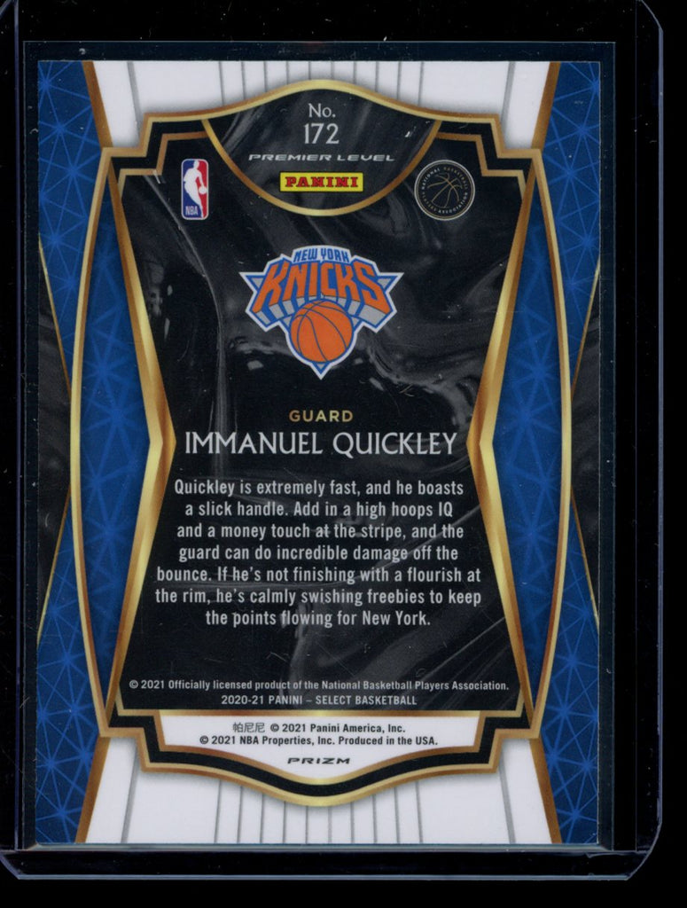 Immanuel Quickley 2020-23 Panini Select Green/White/Purple Cracked ice ...