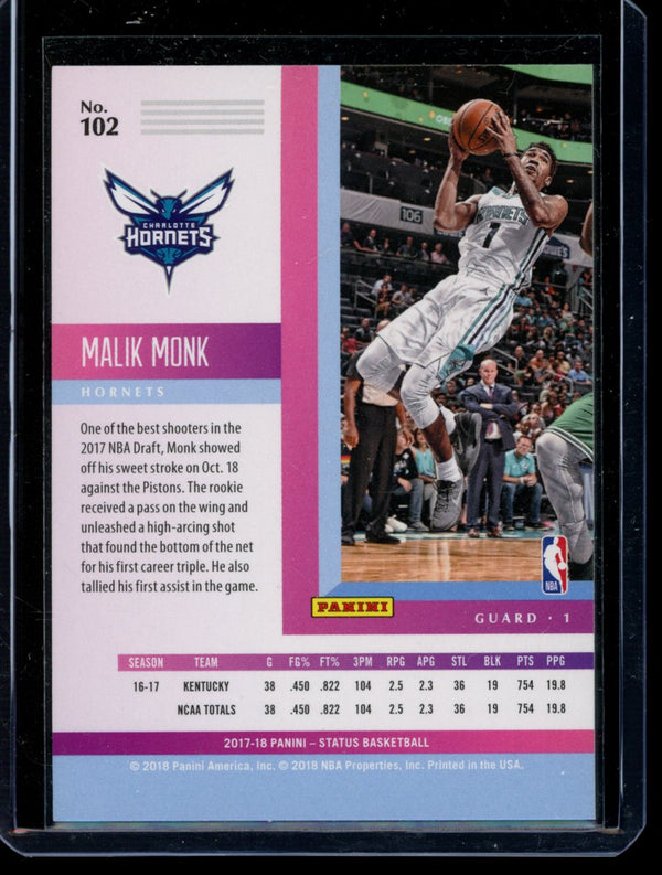 Malik Monk 2017-18 Panini Status RC