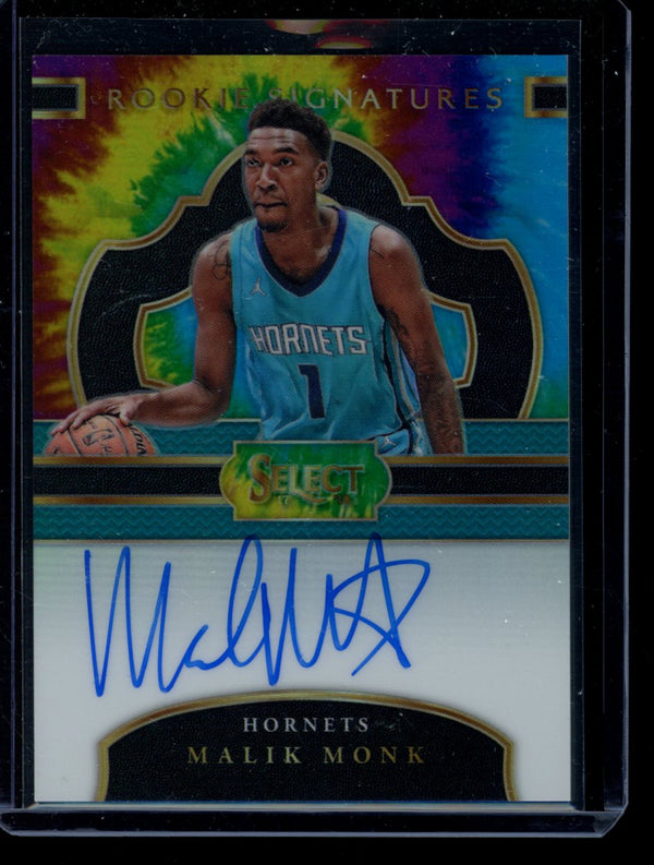 Malik Monk 2017-18 Panini Select Rookie Sigantures Tie Dye RC 02/25