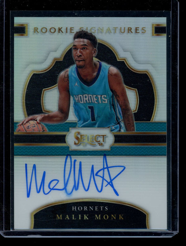 Malik Monk 2017-18 Panini Select Rookie Sigantures Silver RC 85/199