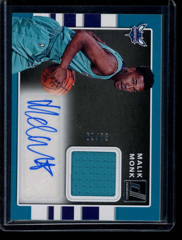 Malik Monk 2017-18 Panini Donruss RPA RC 69/75