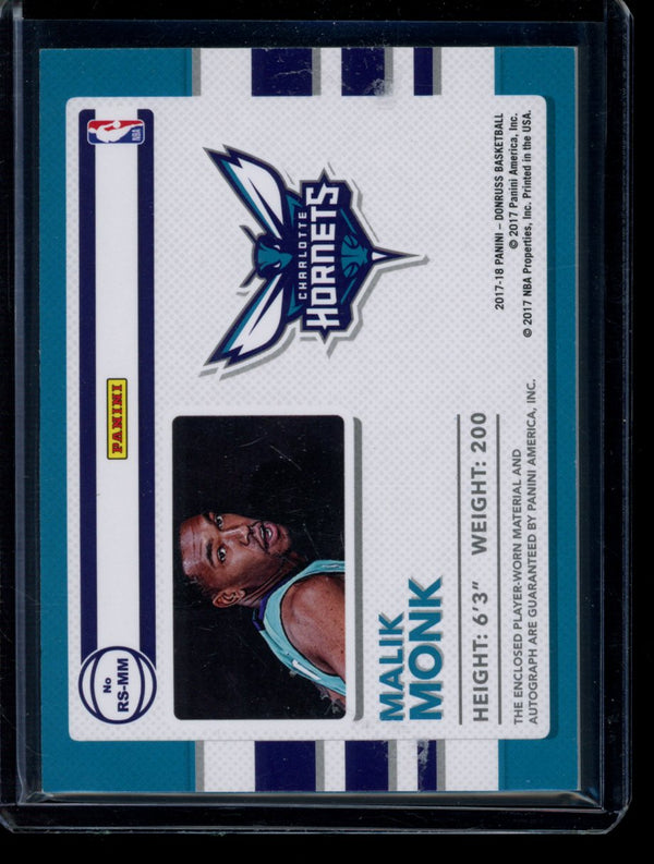 Malik Monk 2017-18 Panini Donruss RPA RC 69/75