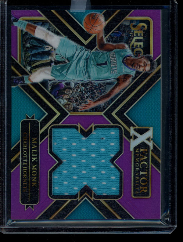 Malik Monk 2017-18 Panini Select X Factor Materials Purple RC 81/99