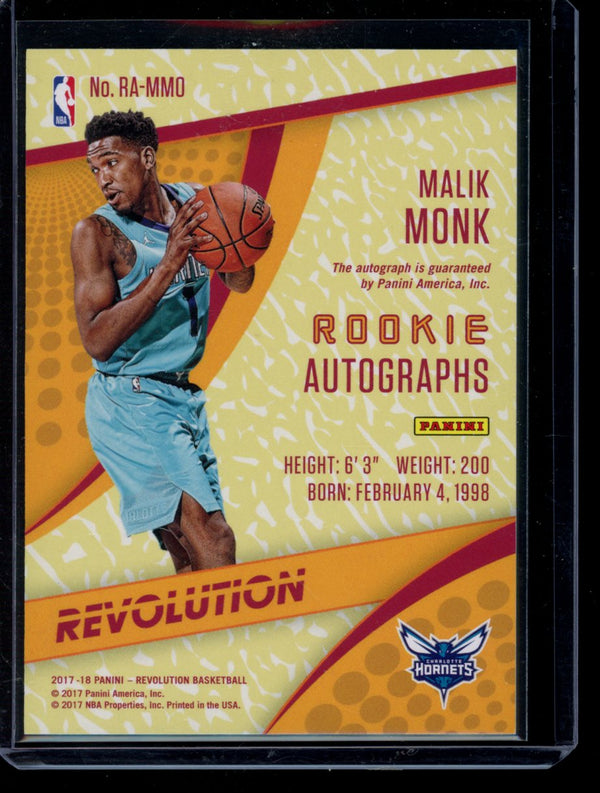 Malik Monk 2017-18 Panini Revolution Rookie Autographs RC