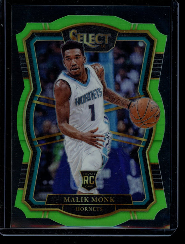 Malik Monk 2017-18 Panini Select Green Premier Die cut RC 14/65