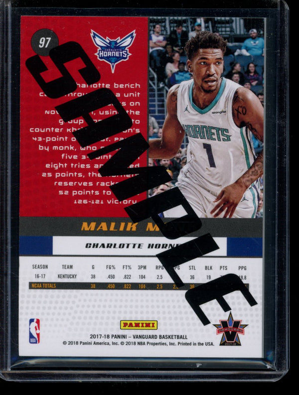 Malik Monk 2017-18 Panini Vanguard Sample RC