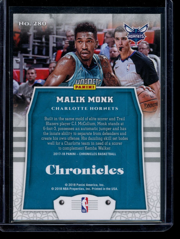 Malik Monk 2018 Panini Chronicles Artist Proof Blue RC 061/199