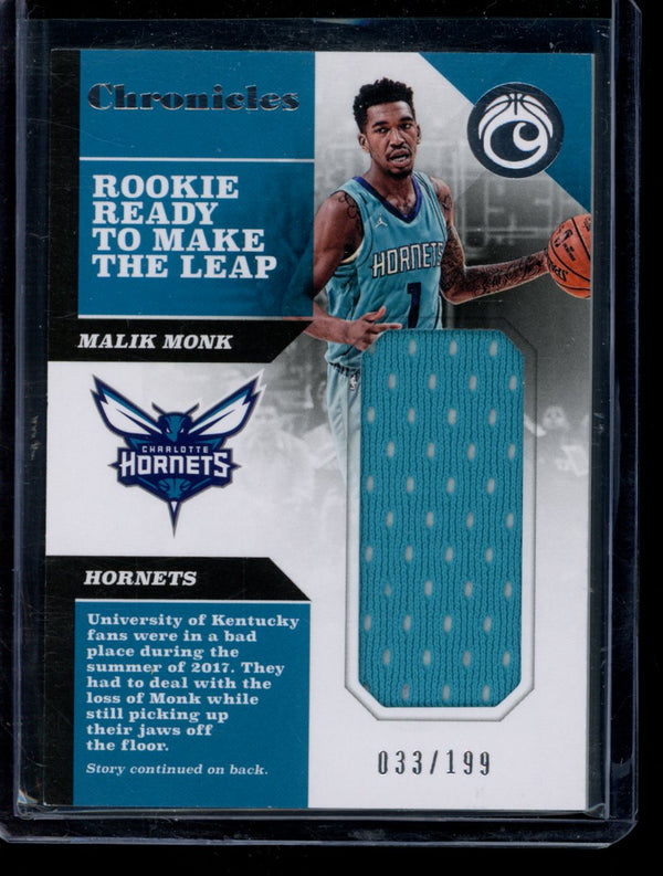 Malik Monk 2017-18 Panini Chronicles Patch RC 33/199