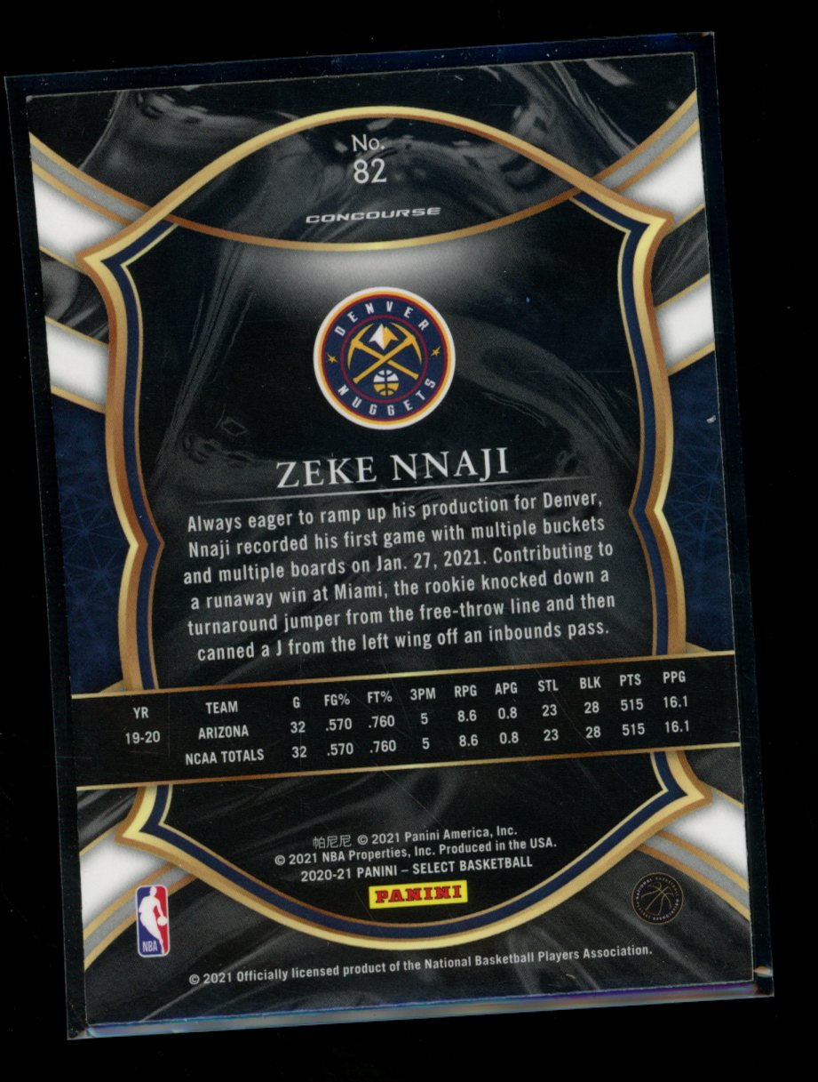 Zeke Nnaji 2020-21 Panini Select Concourse RC