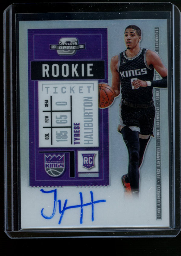 Tyrese Haliburton 2020-21 Panini Contenders Optic Holo Rookie Ticket Auto RC