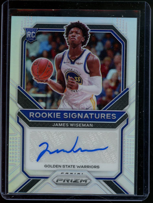 James Wiseman  2020-21 Panini  Prizm  Rookie Signaturs Silver Auto RC