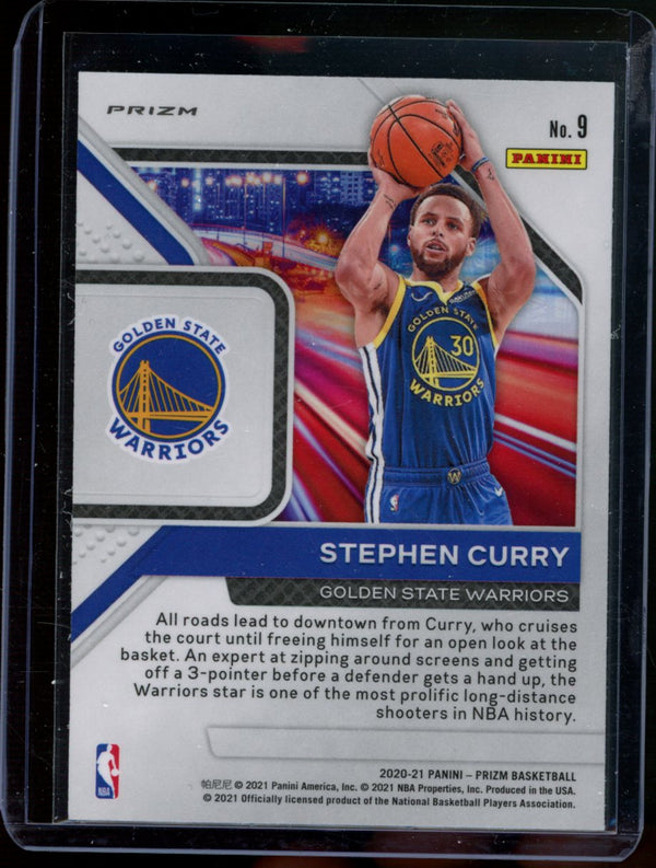 Stephen Curry 2020-21 Panini Prizm  Downtown Silver Prizm