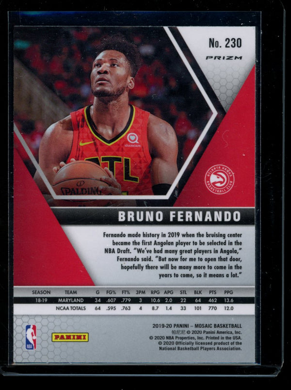 Bruno Fernando 2019-20 Panini Mosaic Silver Prizm RC