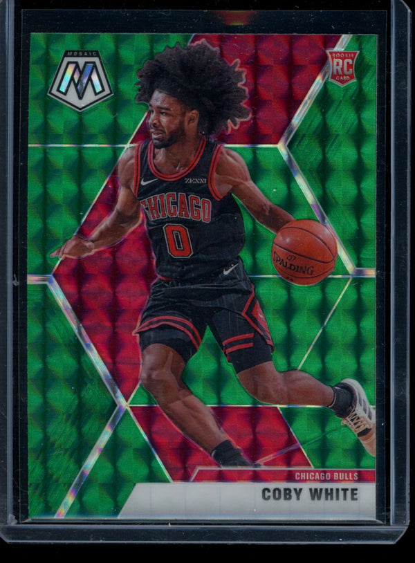 Coby White 2019-20 Panini Mosaic Green Prizm RC