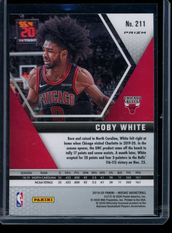 Coby White 2019-20 Panini Mosaic Green Prizm RC