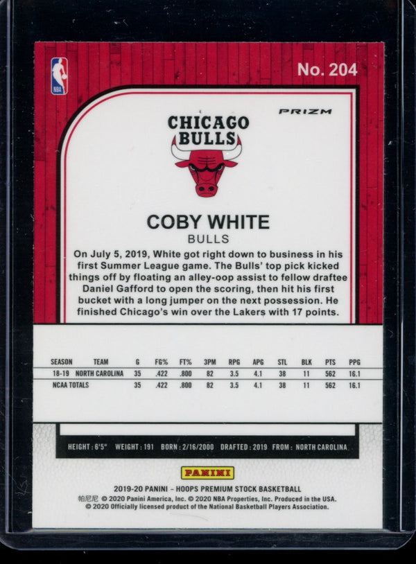 Coby White 2019-20 Panini Hoops Premium Red Flash RC