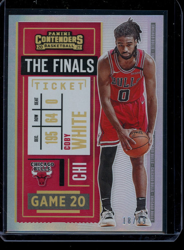 Coby White 2020-21 Panini Contenders Silver Finals Ticket 18/49