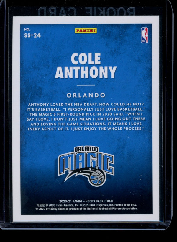 Cole Anthony 2020-21 Panini Hoops Now Playing Holo RC