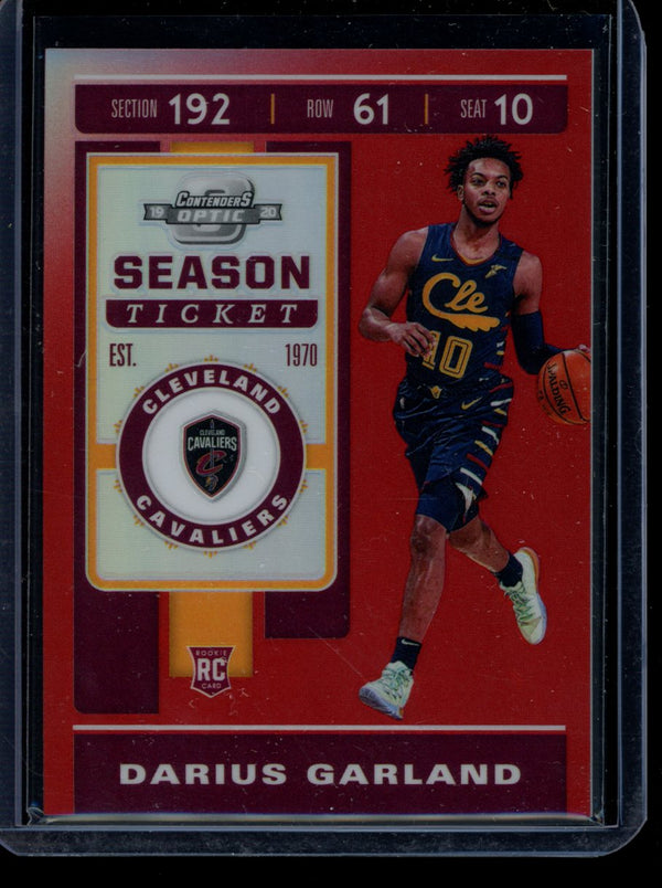 Darius Garland 2019-20 Panini Contenders Optic Red Season Ticket  RC