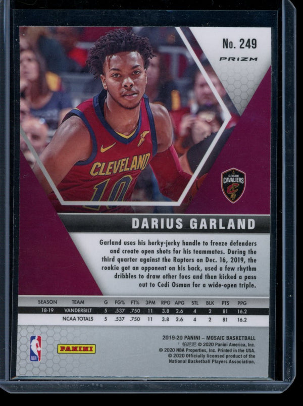 Darius Garland 2019-20 Panini Mosaic Green Prizm RC