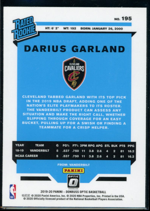 Darius Garland 2019-20 Panini Optic RC