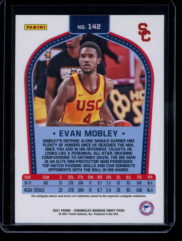 Evan Mobley 2021 Panini Chronicles Draft Picks Marquee RC