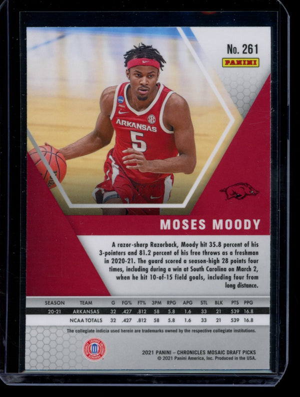 Moses Moody 2021 Panini Chronicles Draft Picks Mosaic RC