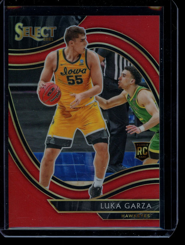 Luka Garza 2021 Panini Chronicles Draft Picks Select Courtside Red RC 108/149