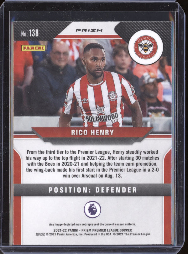 Rico Henry 2021-22 Panini Prizm Premier League Hyper Prizm RC
