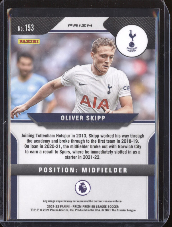 Oliver Skipp 2021-22 Panini Prizm Premier League Hyper Prizm RC