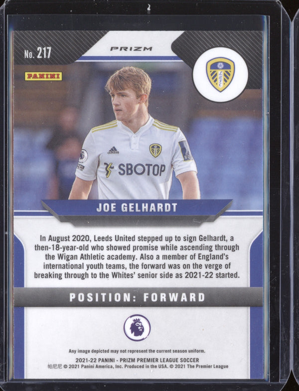 Joe Gelhardt 2021-22 Panini Prizm Premier League Silver Prizm RC