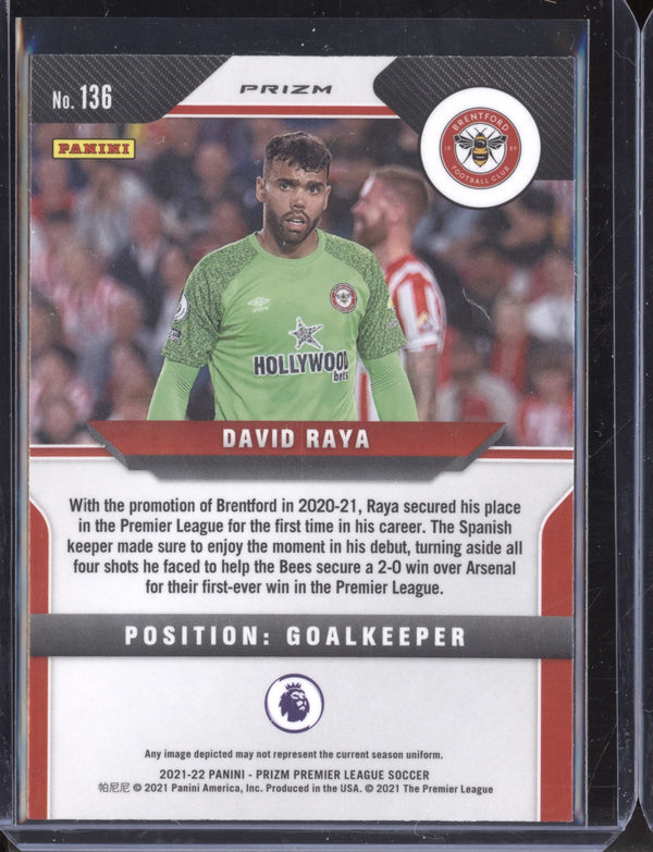 David Raya 2021-22 Panini Prizm Premier League Silver Prizm RC