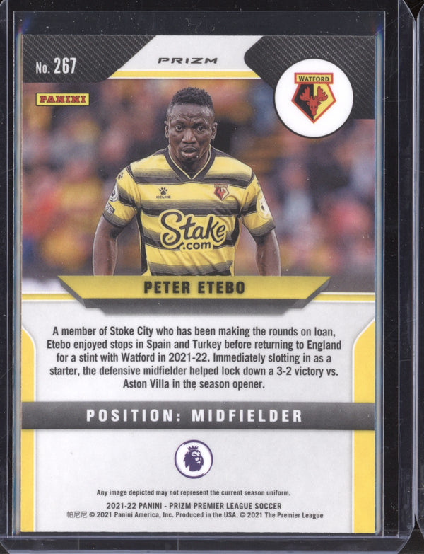 Peter Etebo 2021-22 Panini Prizm Premier League Silver Prizm RC