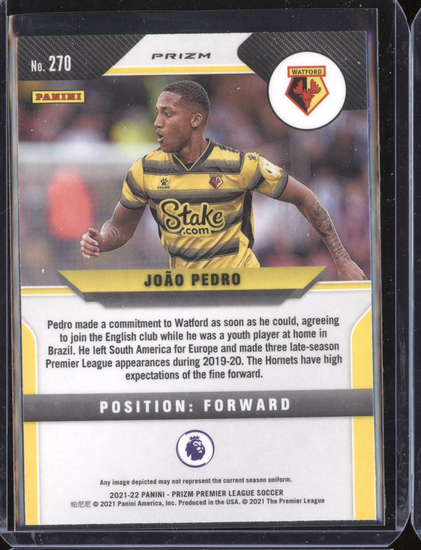 Joao Pedro 2021-22 Panini Prizm Premier League Silver Prizm RC
