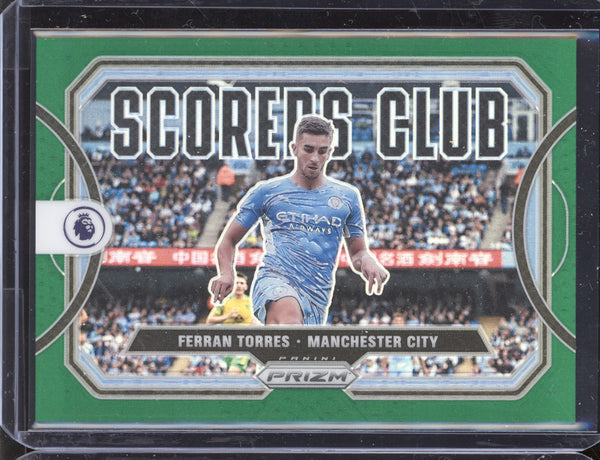 Ferran Torres 2021-22 Panini Prizm Premier League Scorers Club Green 3/5