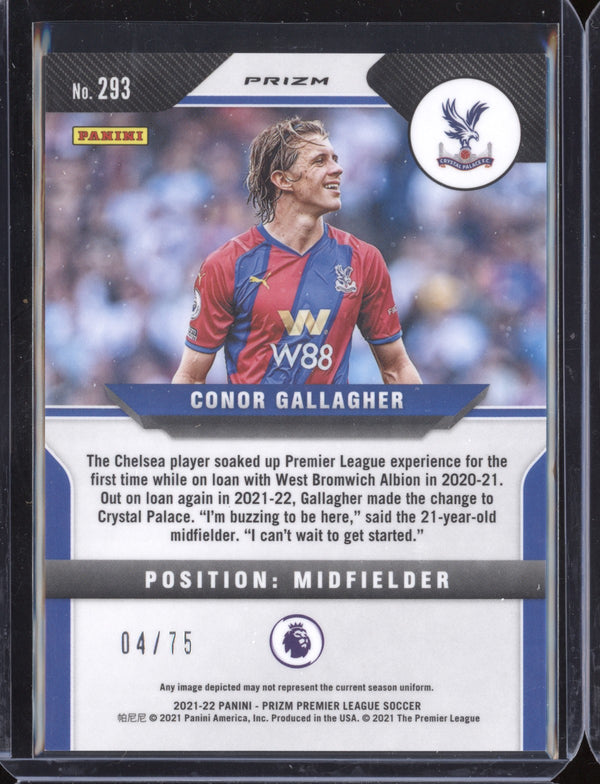 Conor Gallagher 2021-22 Panini Prizm Premier League Blue Cracked Ice 4/75