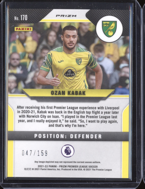 Ozan Kabak 2021-22 Panini Prizm Premier League Red Mojo 47/159