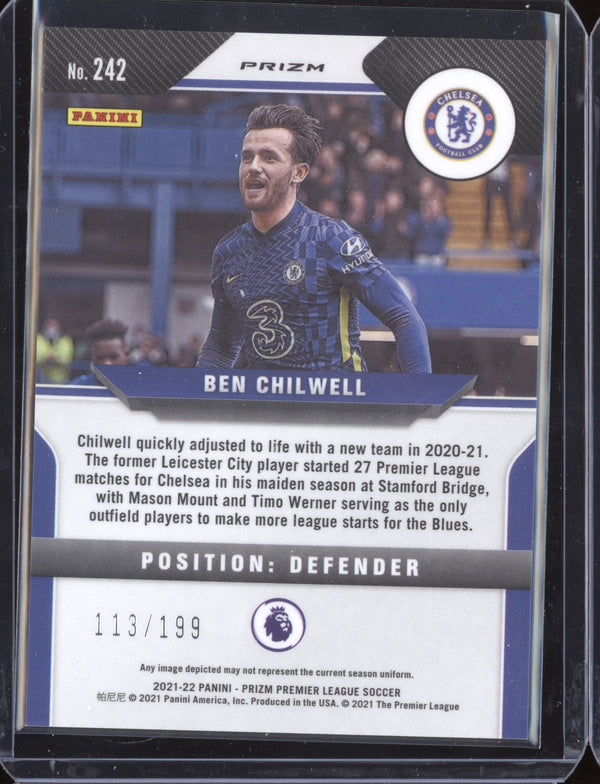 Ben Chilwell 2021-22 Panini Prizm Premier League Red Prizm 113/199