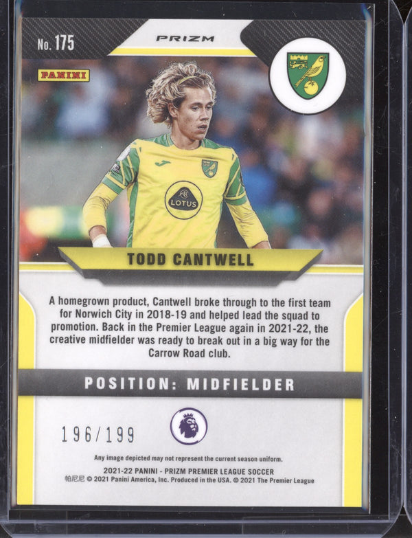 Todd Cantwell 2021-22 Panini Prizm Premier League Red Prizm 196/199