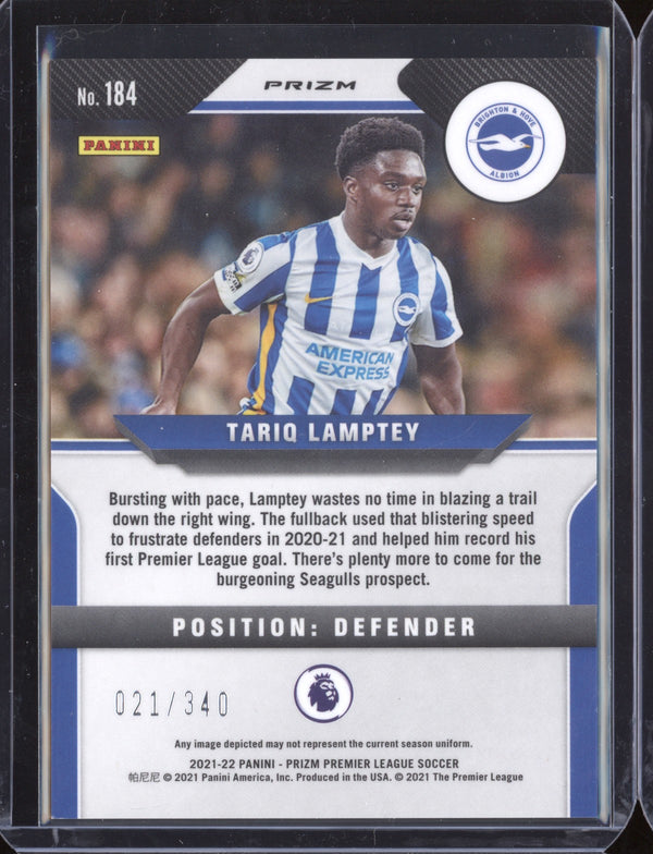 Tariq Lamptey 2021-22 Panini Prizm Premier League Blue Prizm 21/340