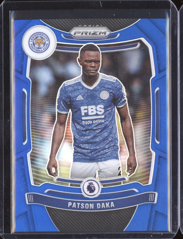 Patson Daka 2021-22 Panini Prizm Premier League Blue Prizm 109/340