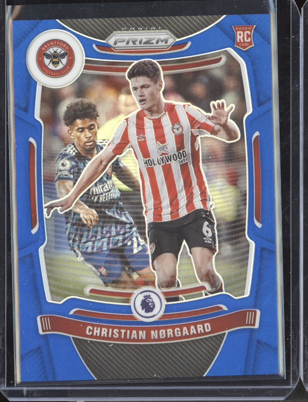 Christian Norgaard 2021-22 Panini Prizm Premier League Blue Prizm RC 127/340