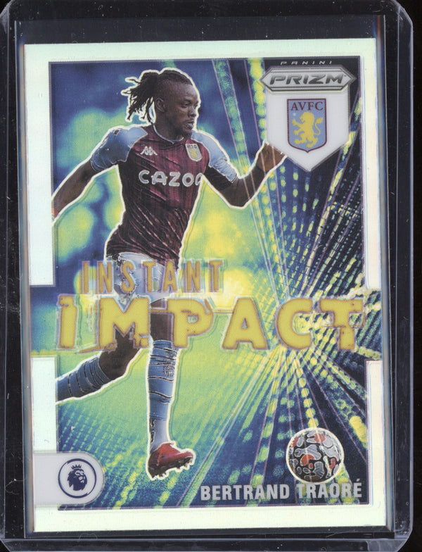 Bertrand Traore 2021-22 Panini Prizm Premier League Silver Instant Impact