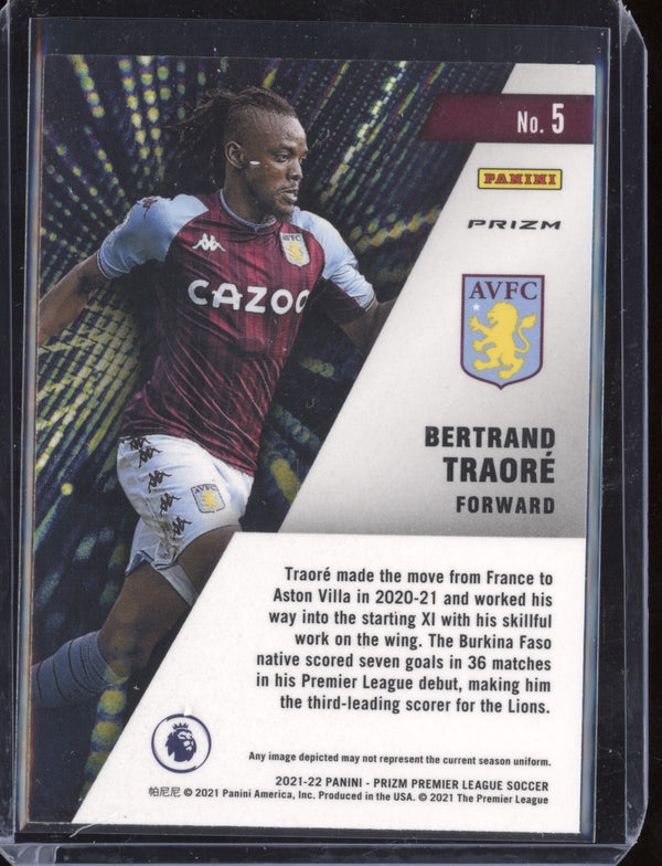 Bertrand Traore 2021-22 Panini Prizm Premier League Silver Instant Impact