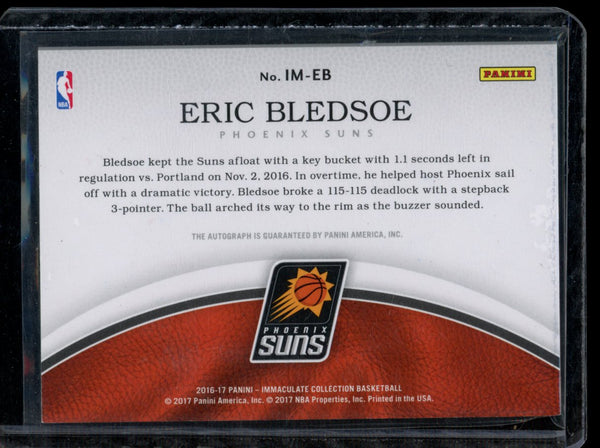 Eric Bledsoe 2016-17 Panini Immaculate Moments Auto 17/50