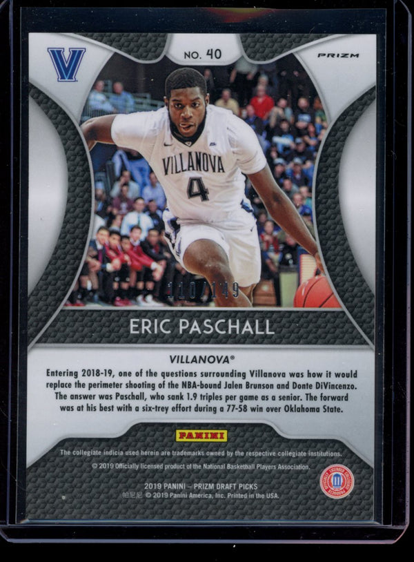 Eric Paschall 2019 Panini Prizm Draft Picks Orange RC 110/149